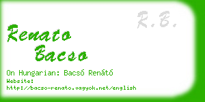 renato bacso business card